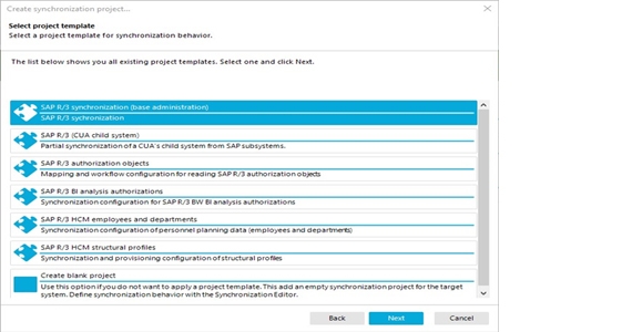 Figure 4: The appropriate data model is selected. 