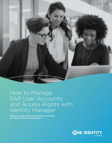 How to manage SAP-User Accounts and Access Rights with Identity Manager