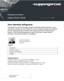 KuppingerCole Executive Review of One Identity Safeguard