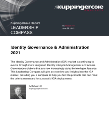 KuppingerCole 2021 Leadership Compass Identity Governance & Administration 