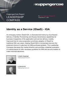 KuppingerCole 2021 Leadership Compass Identity as a Service (IDaaS) IGA