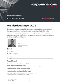 Identity Manager v7に関するKuppingerCole Executive View
